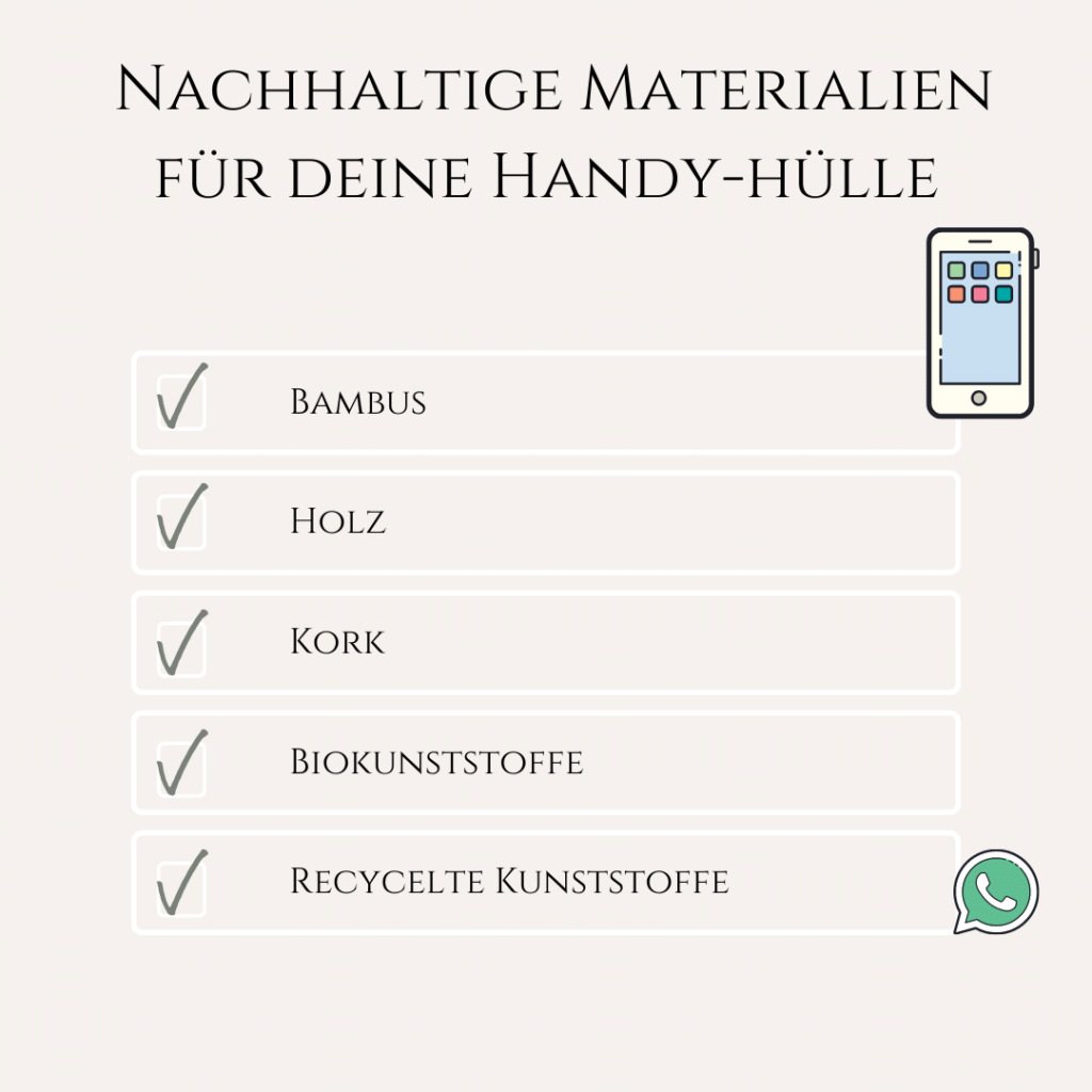 Nachhaltige Handyhülle: sichere Materialien